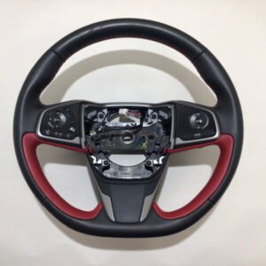 2017-2019 Honda Civic Type R FK8 Black / Red Leather Steering Wheel w/ Trim / TR101